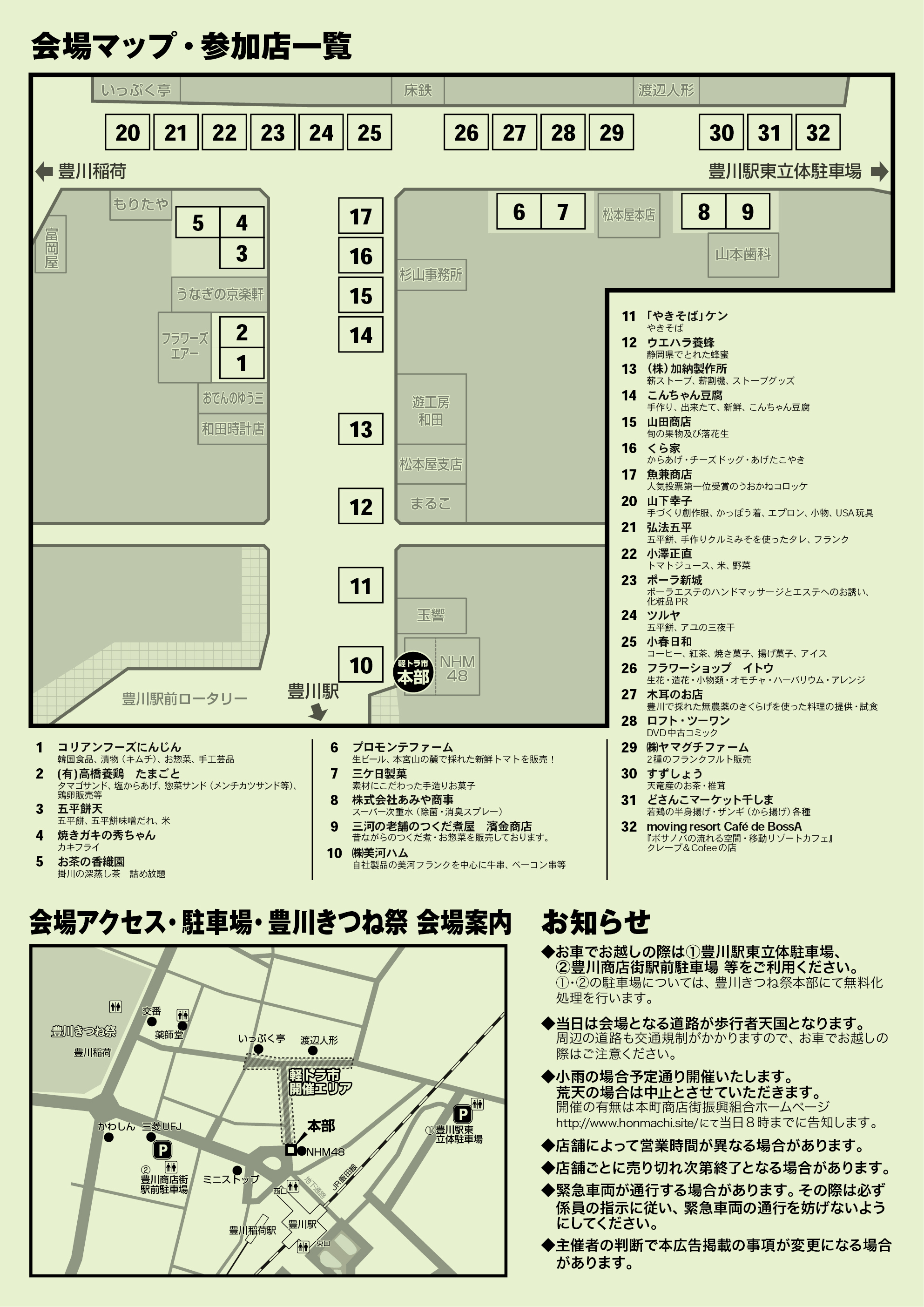 軽トラ市ガイドマップ１